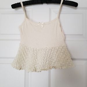 Thin strap girlie girl crop top